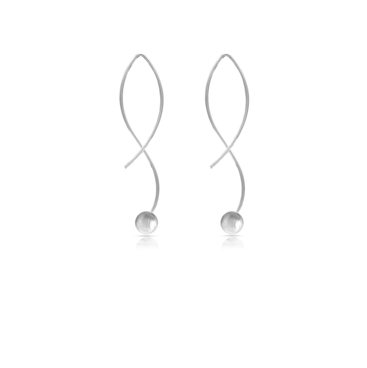 Jantier: Golden Sphere Earrings - Gold-plated silver