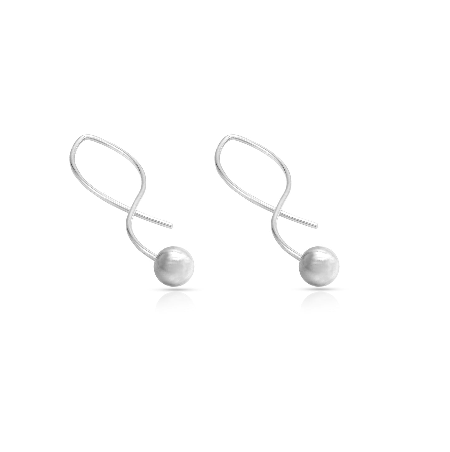 Jantier: Golden Sphere Earrings - Gold-plated silver