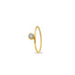 Jantier: Solitaire Ring Rhodium Plated 925 Gold Plated 1 Micron with Zircon