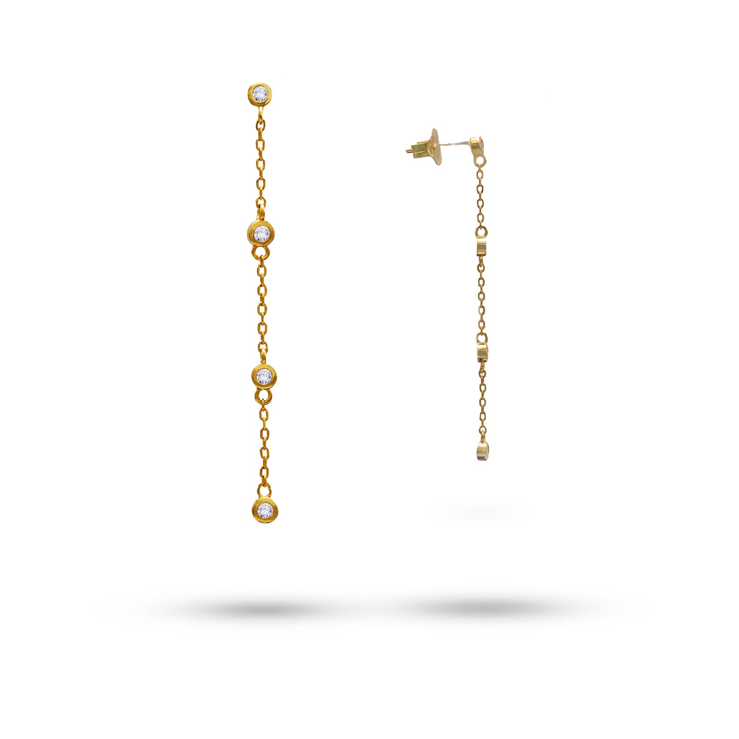 Jantier: Marie Stuart earrings. Gold plated silver