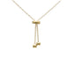 Jantier: Minimalist gold necklace - 925/100 rhodium-plated silver gold plated - Chain with fine links
