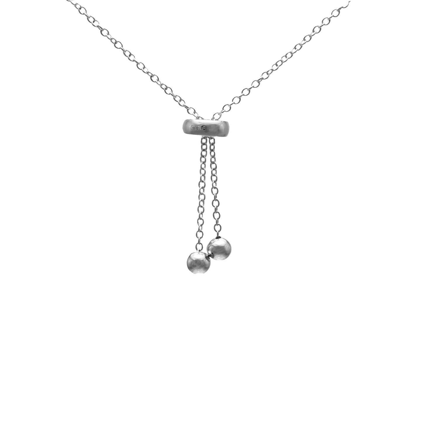 Jantier : Collier minimaliste argent - Argent rhodié 925/100 - Chaîne aux maillons fins