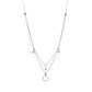 Jantier: Necklace Set - Silver. Rhodium-plated metal