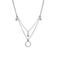 Jantier: Necklace Set - Silver. Rhodium-plated metal