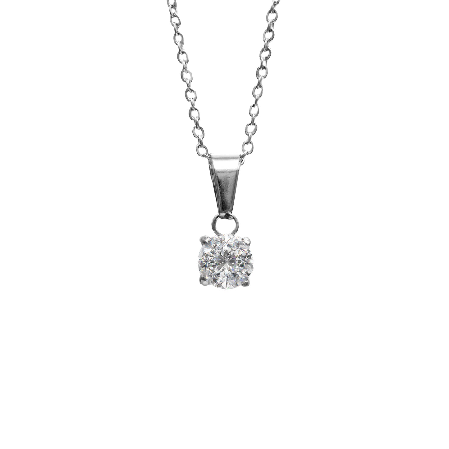 Jantier: Proof of love necklace - Stainless steel - Zircon crystal