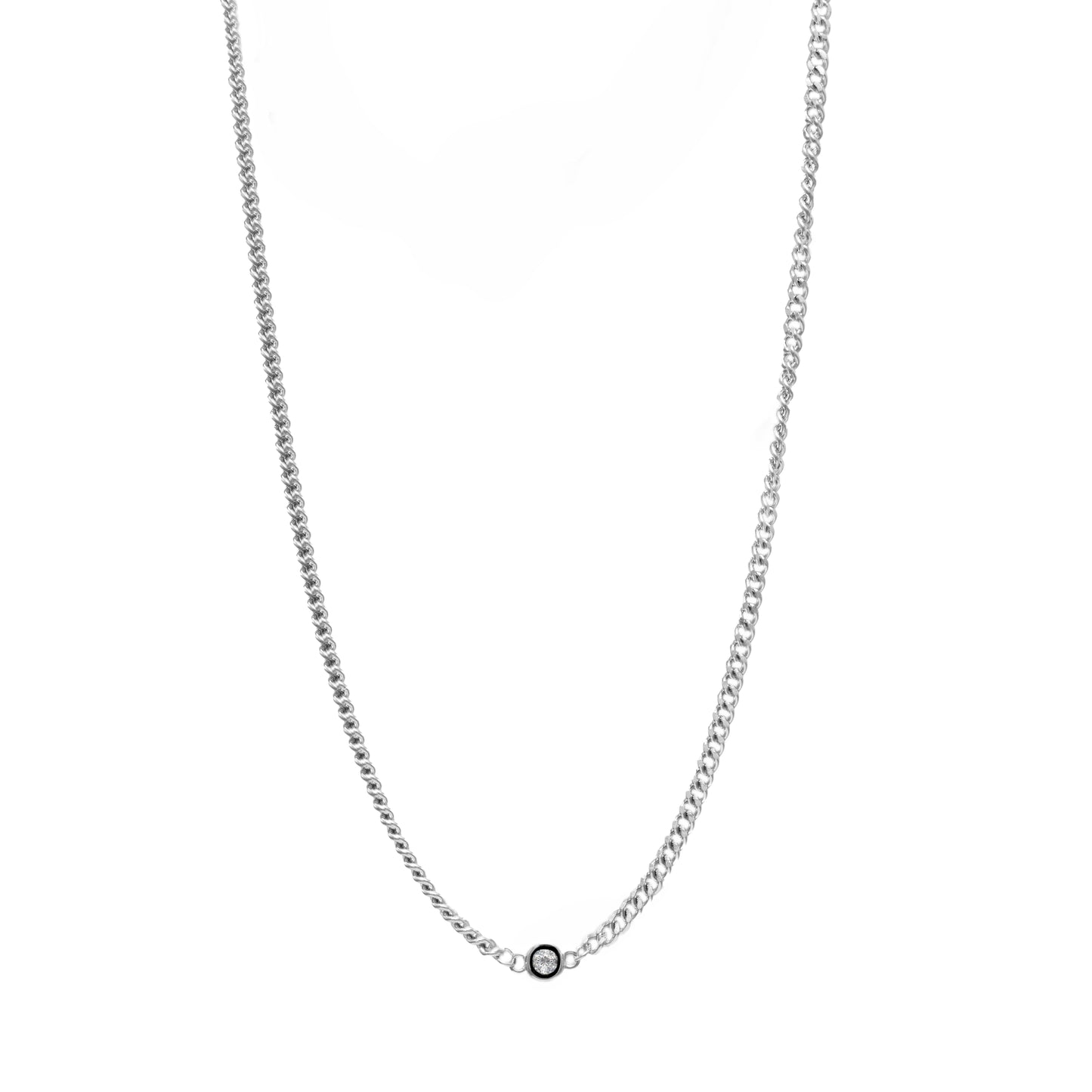 Jantier : Collier l'impertinent - Argent 925/100 - Cristal de zircon