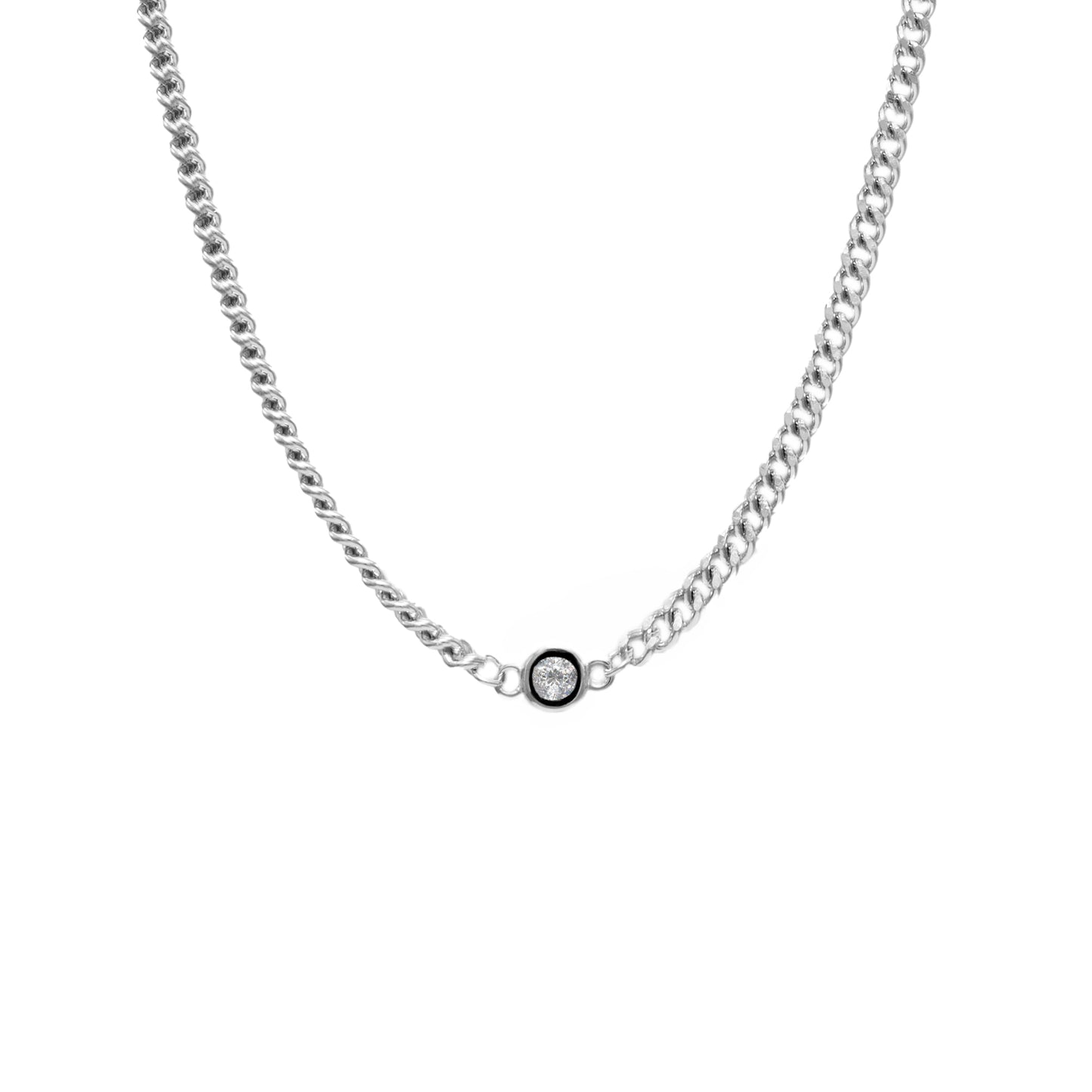 Jantier : Collier l'impertinent - Argent 925/100 - Cristal de zircon