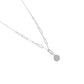 Jantier: Medal necklace - 925/100 fine silver - Gold plated - With solar stone