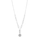 Jantier: Medal necklace - 925/100 fine silver - Gold plated - With solar stone