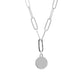 Jantier: Medal necklace - 925/100 fine silver - Gold plated - With solar stone