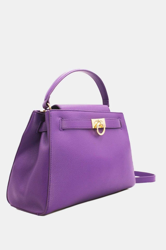 Sac à Main Orné Boucle et Ceinture 6937-Violet