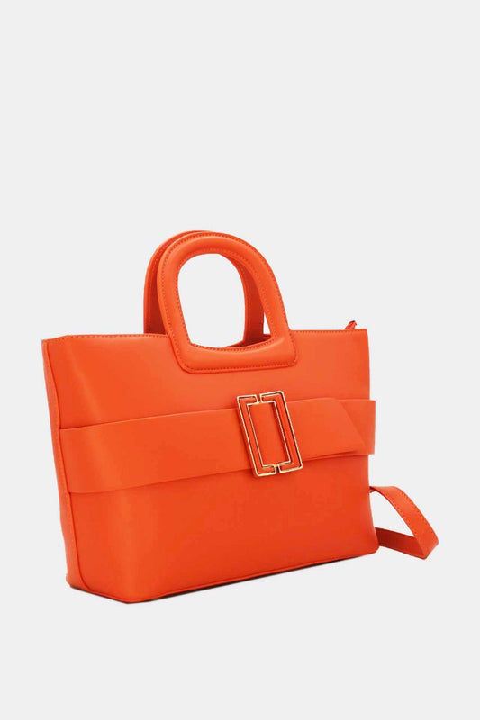 Sac Cabas Ceinturé Unicolore 6944-Orange