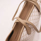 Taupe Geometric Pattern Tote Bag 