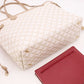 Taupe Geometric Pattern Tote Bag 