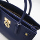 Navy Multi-compartment Tote Handbag 