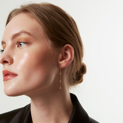 Jantier: Marie Stuart earrings. Gold plated silver