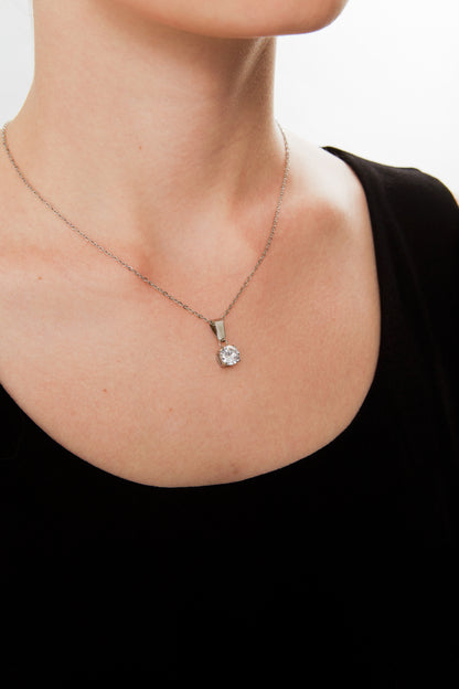 Jantier: Proof of love necklace - Stainless steel - Zircon crystal