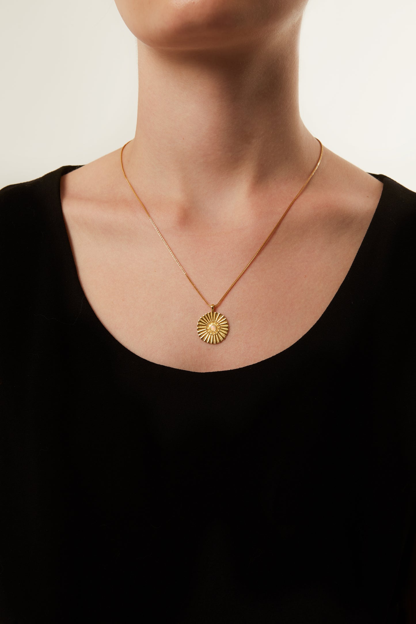 Jantier: Astre pendant - Gold-plated silver