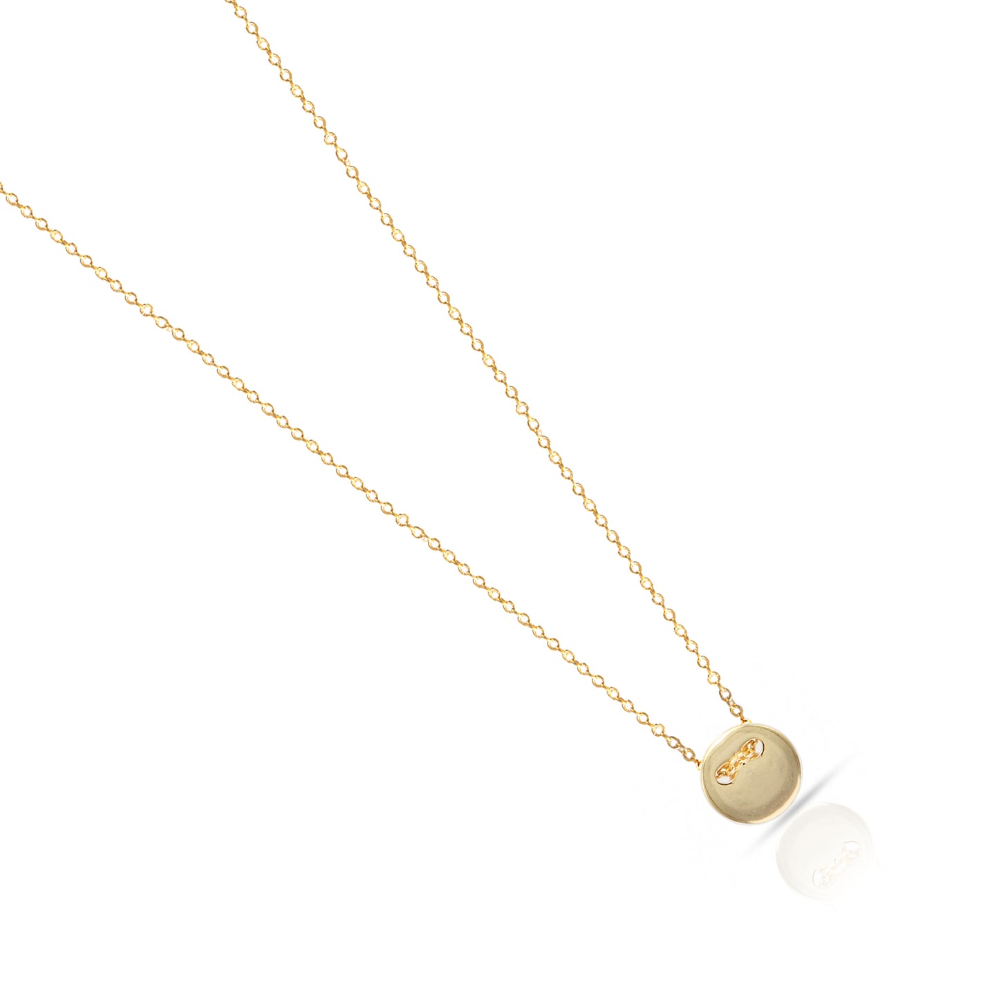 Jantier: Button necklace - Silver and Gold - Gold plated