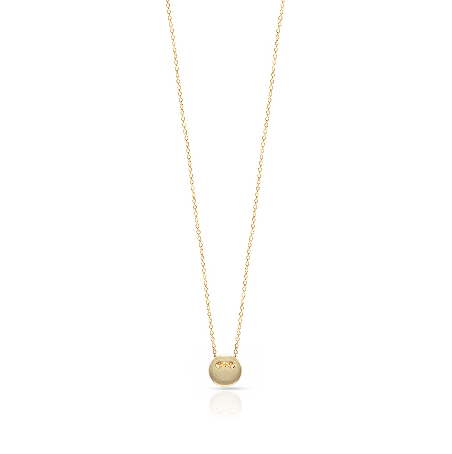 Jantier: Button necklace - Silver and Gold - Gold plated