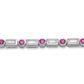 Jantier: Audacious Contrasts Bracelet - 925 Rhodium-plated Silver