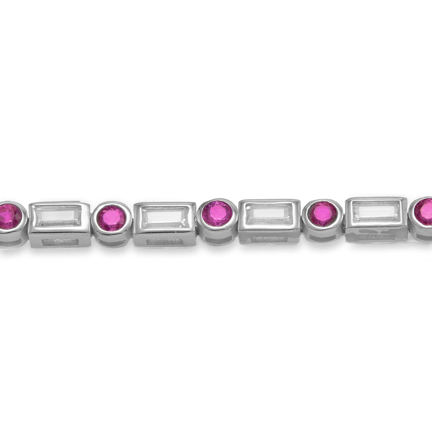 Jantier: Audacious Contrasts Bracelet - 925 Rhodium-plated Silver