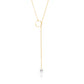 Jantier: Sensuality necklace - Gold-plated silver - Delicate chain with symbolic ring and zircon