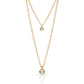 Jantier: The inseparable necklace - 925/100 gold-plated silver - Zircon crystal