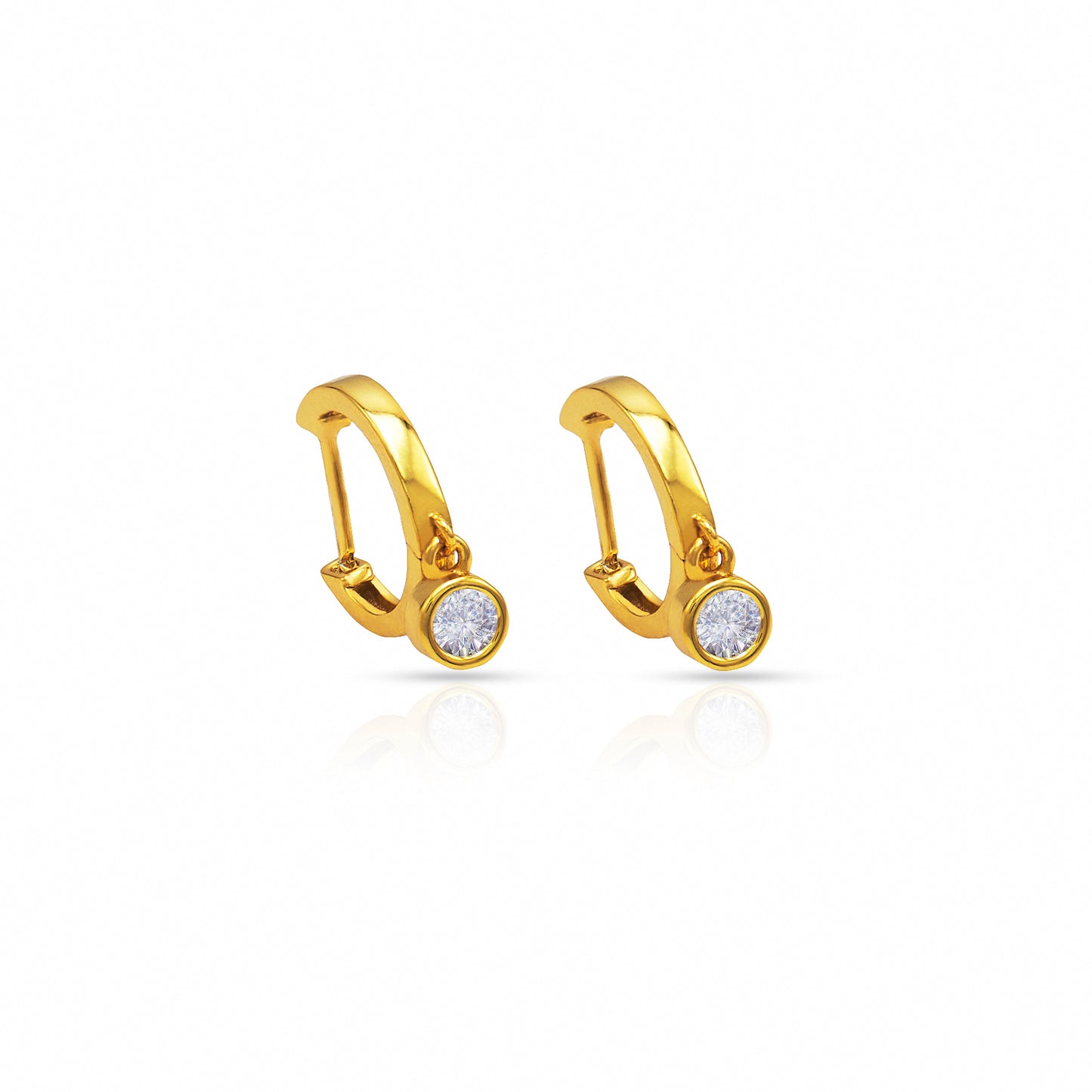 Jantier: Solar Earrings in Silver - Gold plated