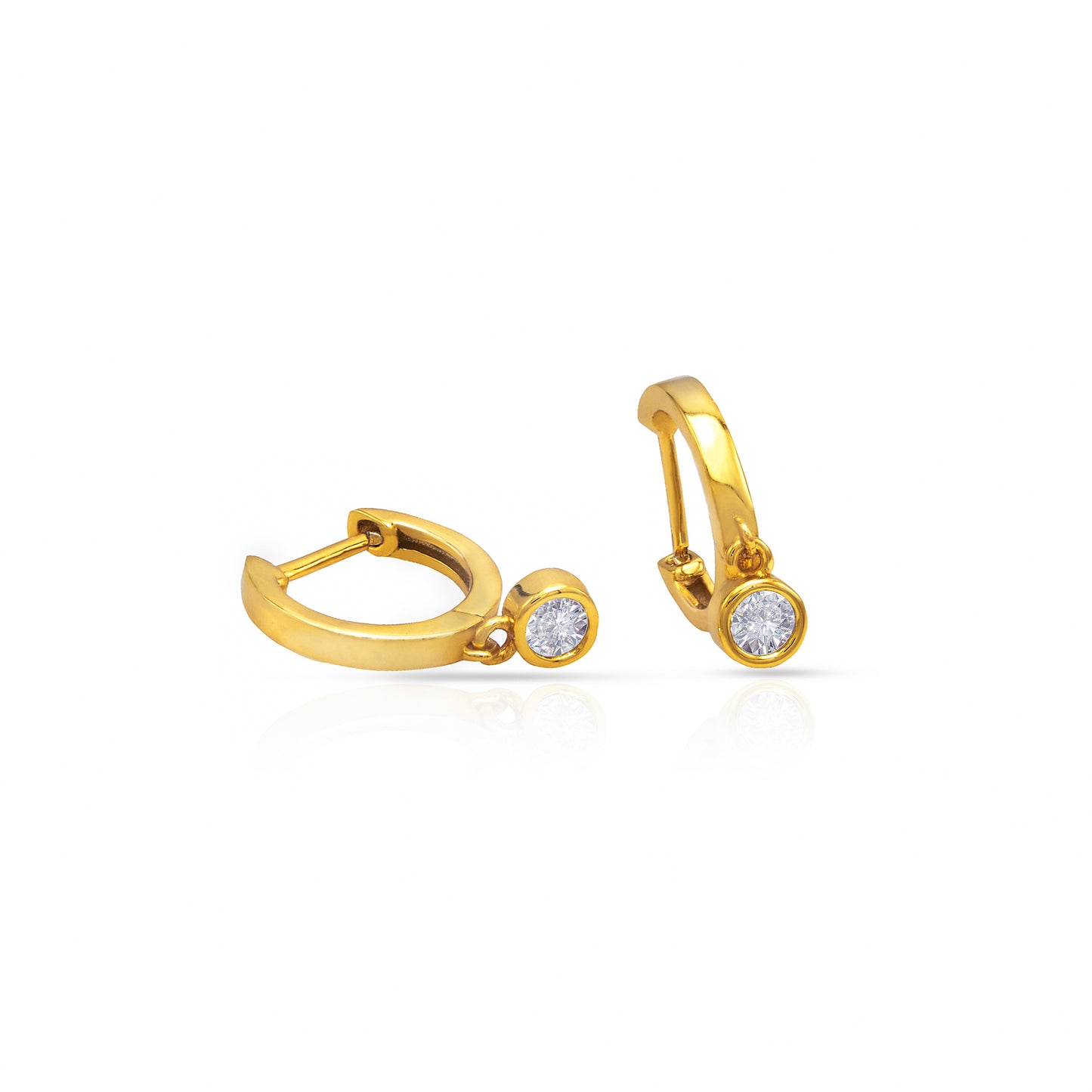 Jantier: Solar Earrings in Silver - Gold plated