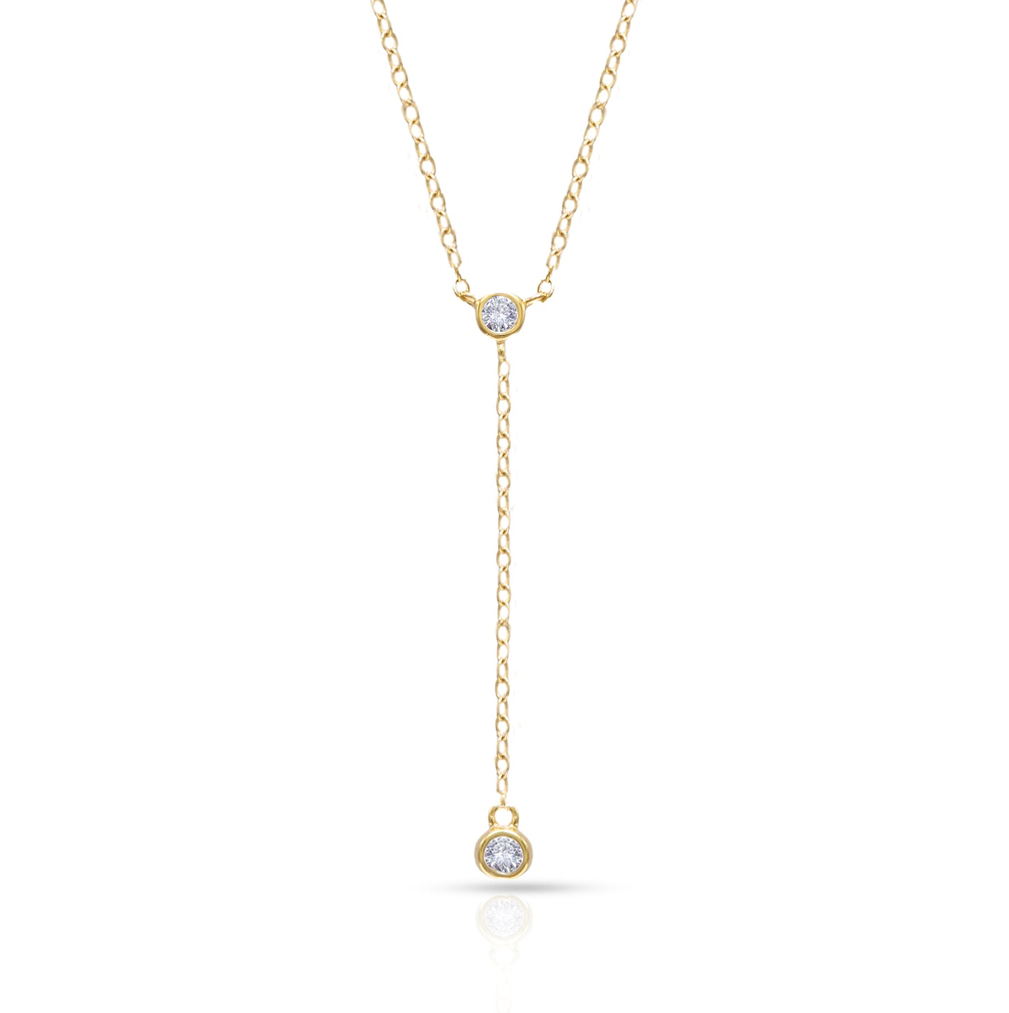 Jantier: Sensuality Necklace in Gold-Plated Silver, Glamorous Sparkle