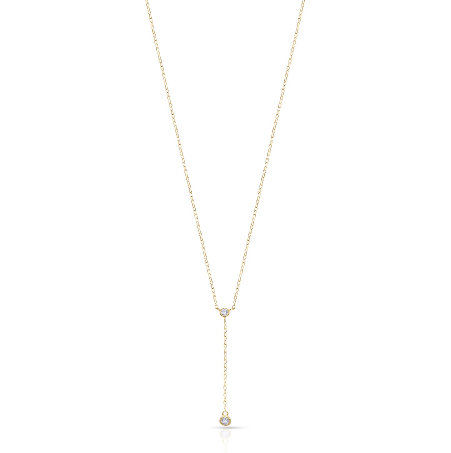 Jantier: Sensuality Necklace in Gold-Plated Silver, Glamorous Sparkle