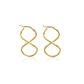 Jantier: Infinity earrings - Gold-plated silver