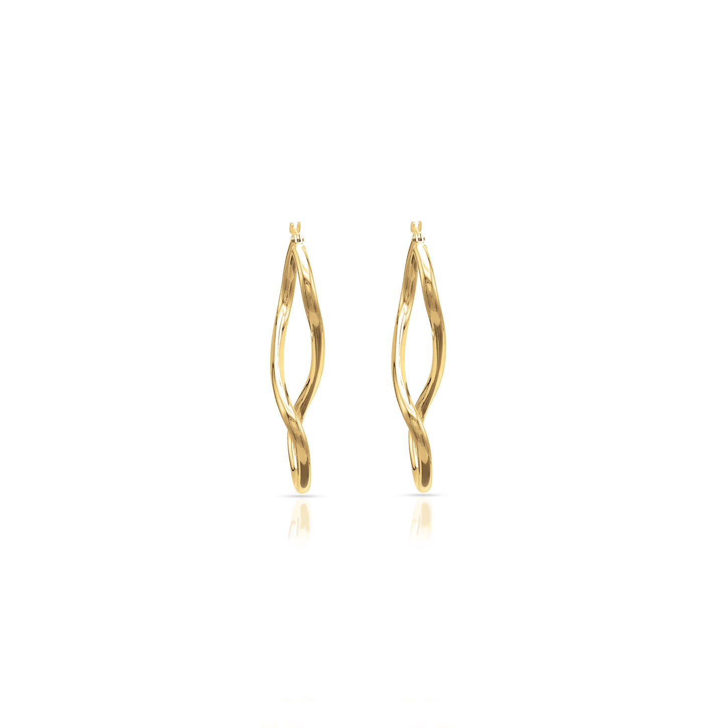 Jantier: Infinity earrings - Gold-plated silver