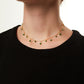 Jantier: Serenity Necklace in Gold-Plated Silver with Green Zircon
