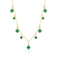 Jantier: Serenity Necklace in Gold-Plated Silver with Green Zircon