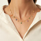 Jantier: The Indomitable Necklace - Gold-plated silver - Multicolored crystals and zircon stones