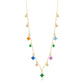 Jantier: The Indomitable Necklace - Gold-plated silver - Multicolored crystals and zircon stones