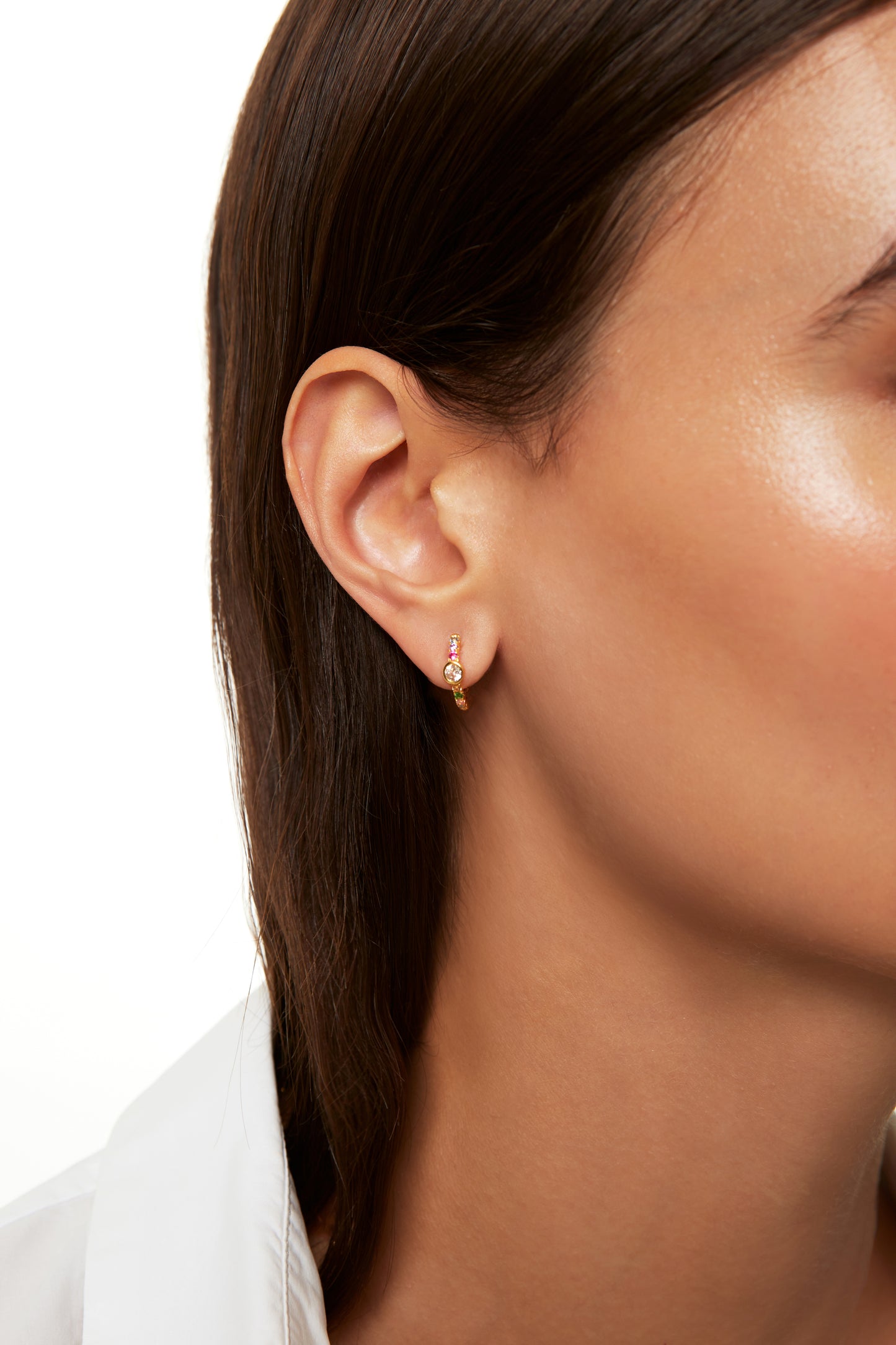 Jantier: Luminous Silver Earrings - Gold plated