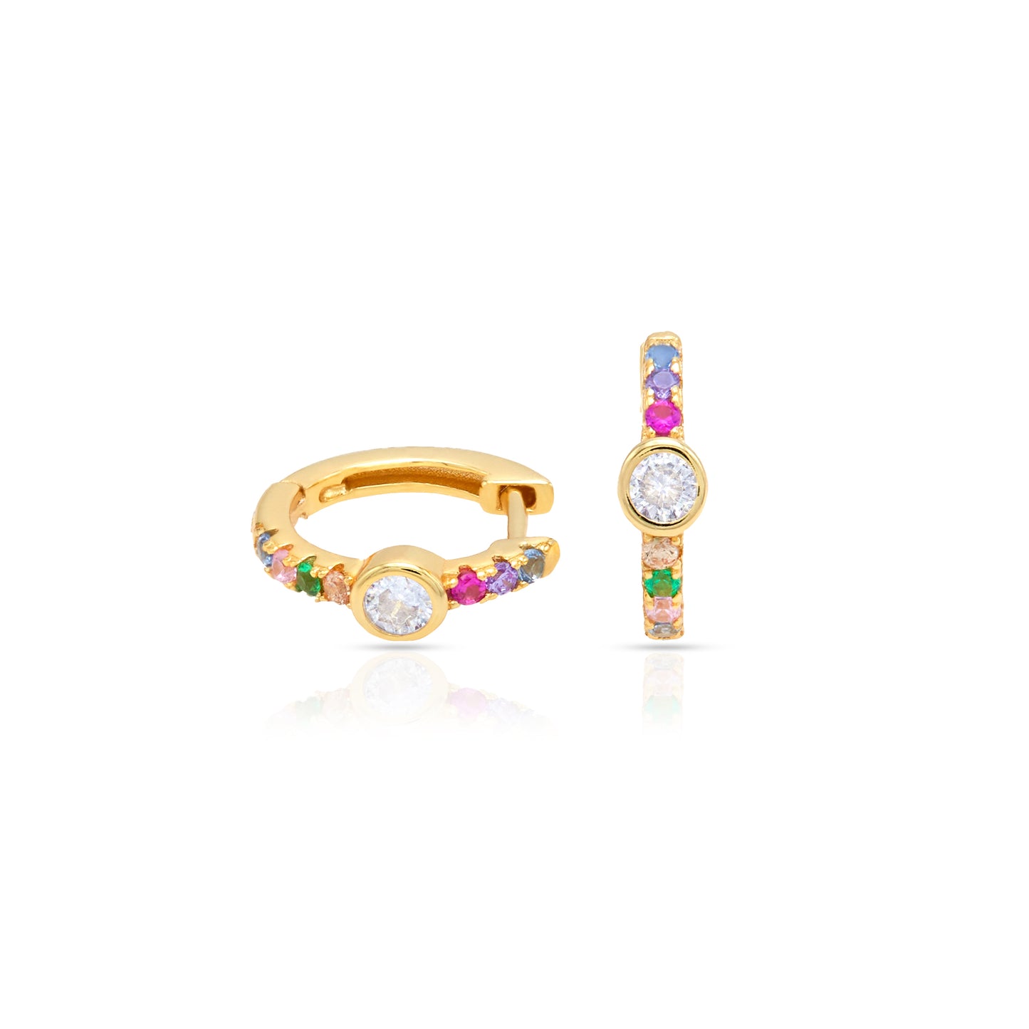 Jantier: Luminous Silver Earrings - Gold plated
