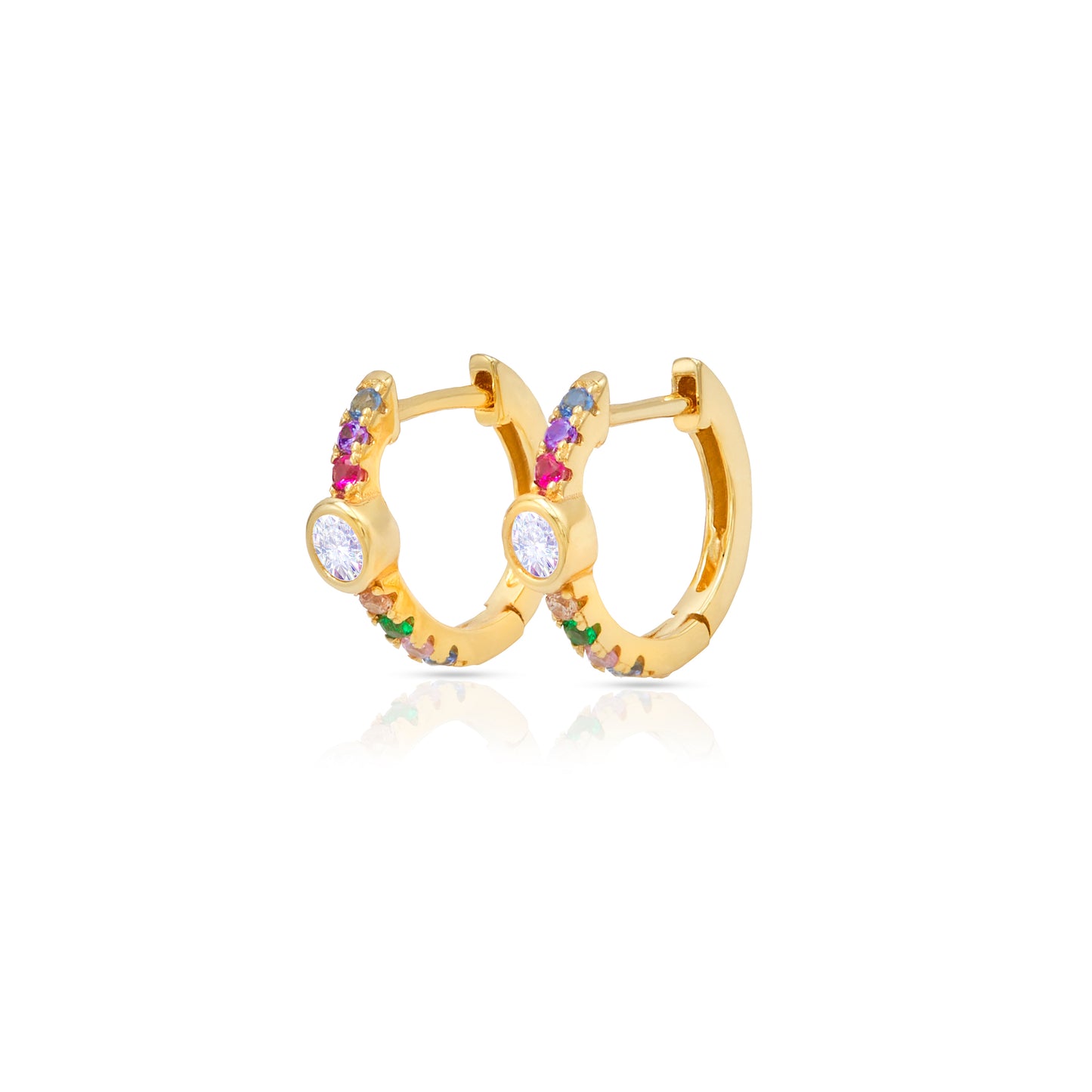 Jantier: Luminous Silver Earrings - Gold plated