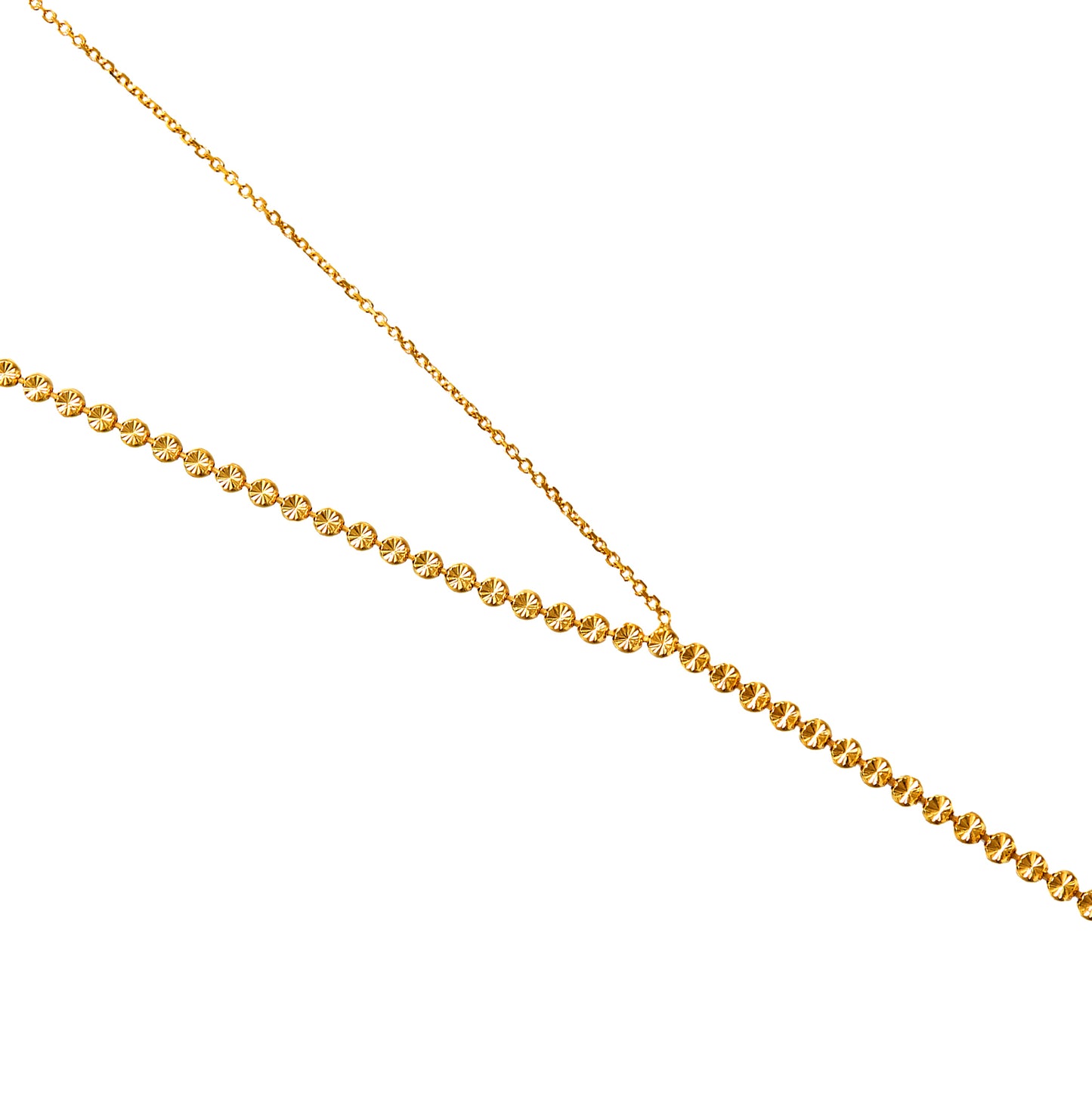 Jantier: XY necklace - Gold-plated silver - Y chain with sun motifs