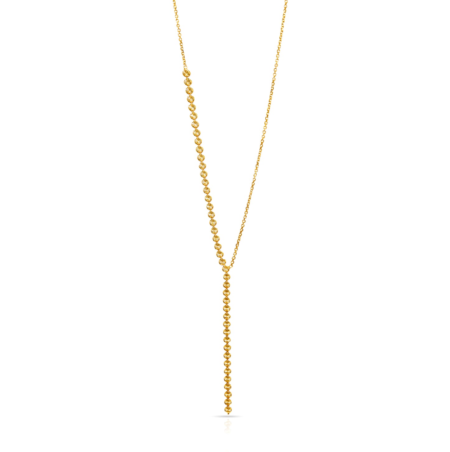 Jantier: XY necklace - Gold-plated silver - Y chain with sun motifs