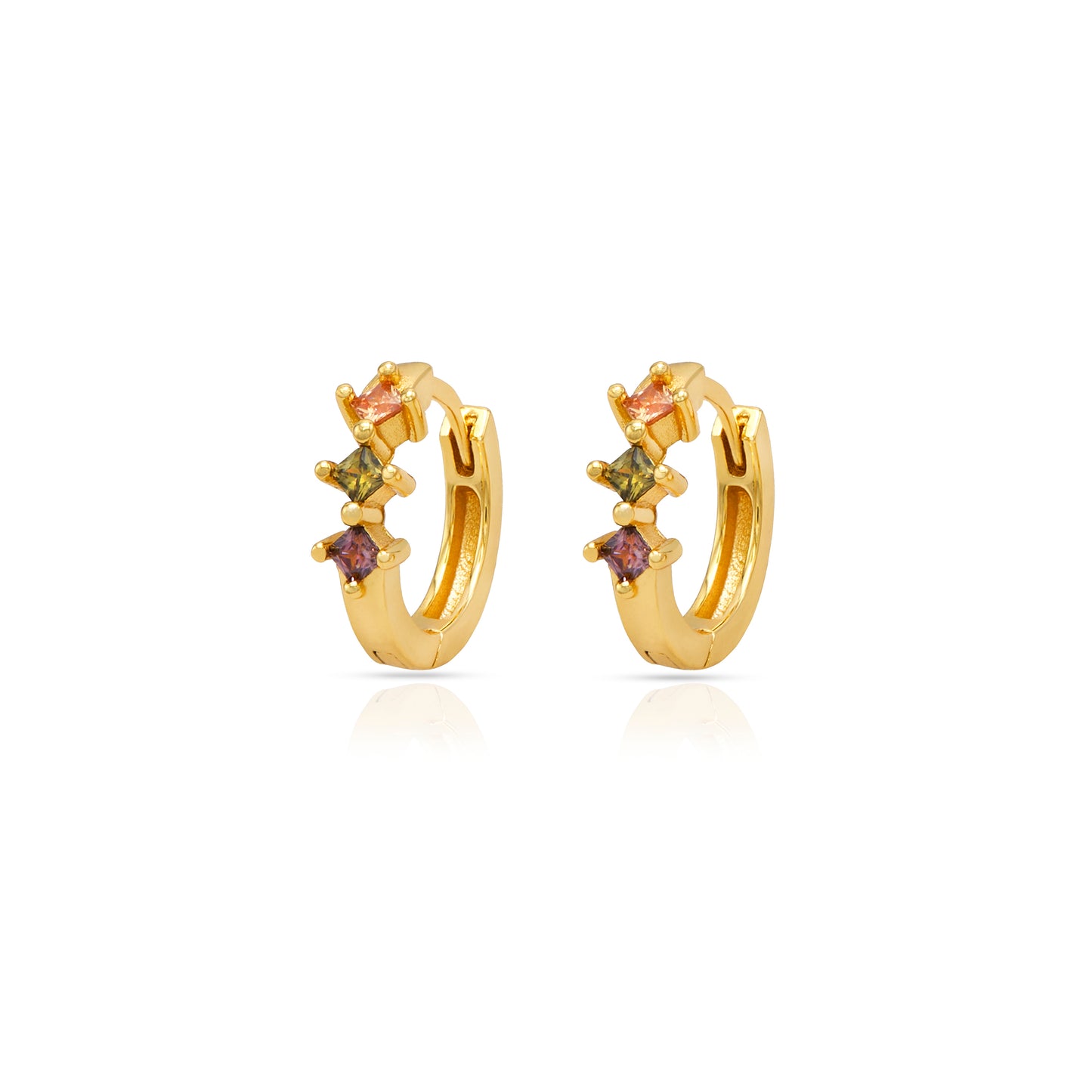 Jantier: Love Silver earrings - Gold plated