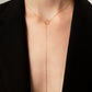 Jantier: Sensuality necklace - Gold-plated silver - Delicate chain with symbolic ring and zircon