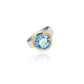 Jantier: Bague en Argent 925 Plaqué Or avec Topaze Lumineuse