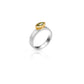 Jantier: Gold Plated Silver Ring with Peridot, Elegant Protection