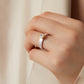 Jantier: Gold-Plated 925 Silver Ring with Zircon, Adorned with Topaz
