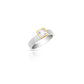 Jantier: Gold-Plated 925 Silver Ring with Zircon, Adorned with Topaz
