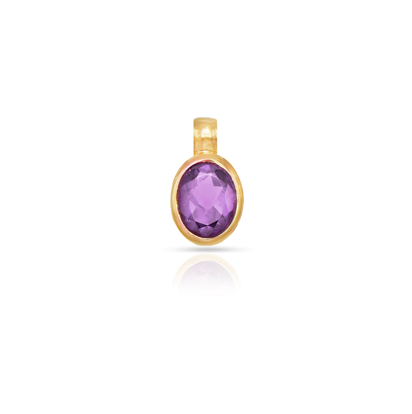 Jantier: Precious Amethyst pendant - Gold-plated 925/100 silver